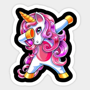 Dabbing Unicorn Birthday Shirt Girls Cute Unicorn Sticker